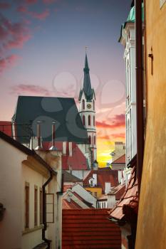 Cesky Krumlov - the city of South Bohemia Czech Republic region. Located on the Vltava River. declared a UNESCO World Heritage Site.