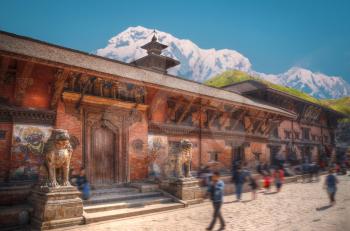 Temples of Durbar Square in Bhaktapur, Kathmandu valey, Nepal.