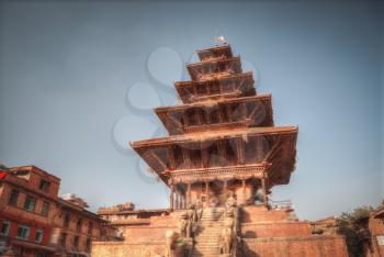 Temples of Durbar Square in Bhaktapur, Kathmandu valey, Nepal.