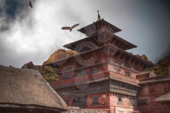 Temples of Durbar Square in Bhaktapur, Kathmandu valey, Nepal.