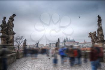 Prague - Charles bridge, Czech Republic. picturesque landscape