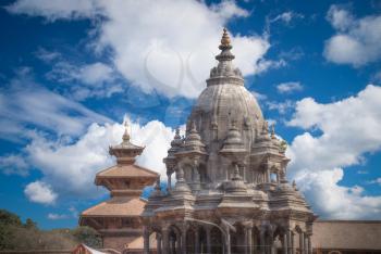 Temples of Durbar Square in Bhaktapur, Kathmandu valey, Nepal.