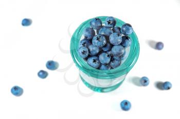 blueberries on white background, lots of blue berries