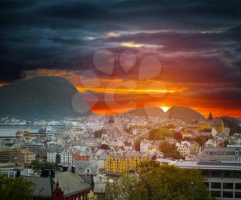 Alesund is a city in Norway. Northern Europe
