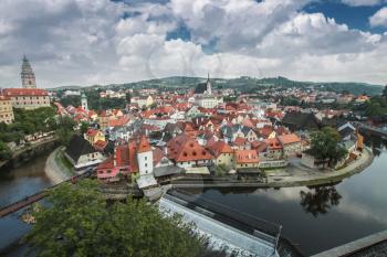 Cesky Krumlov - the city of South Bohemia Czech Republic region. Located on the Vltava River. declared a UNESCO World Heritage Site.