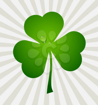 Clover leaf element background for happy St. Patricks Day