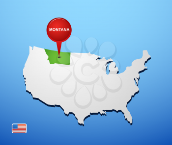 Montana on USA map