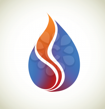 Symbols fire on white background vector