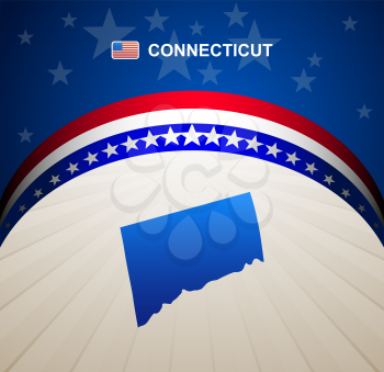 Connecticut map vector background