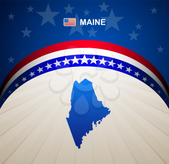 Maine map vector background