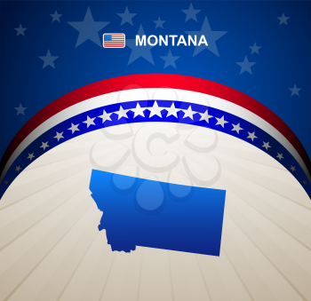 Montana map vector background