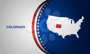 Colorado map vector background