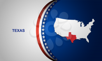 Texas map vector background