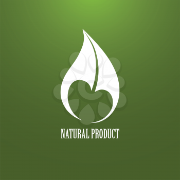 Natural product icon vector