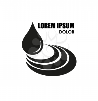 vector logo illustraton with oil drop
