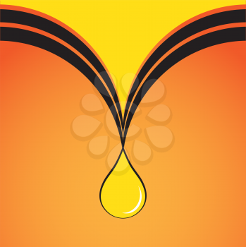 vector illustraton with oil drop