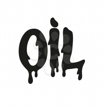 Oil vector illustraton with text