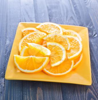 orange on plate