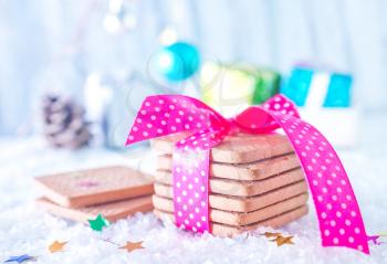 christmas baking,sweet cookies on a table