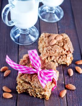 cookies and fresh milk on a table