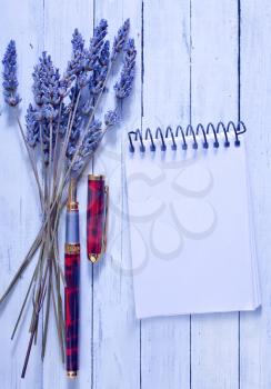 lavender and note