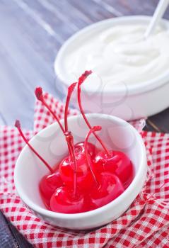 cherry maraschino and sour creame