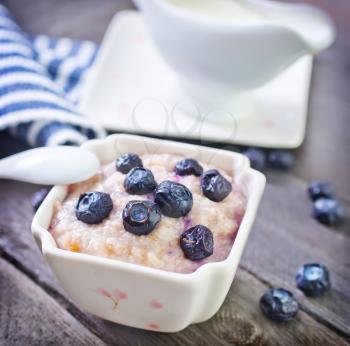 oat flakes with blueberry