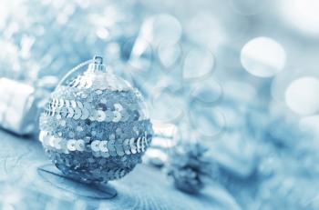 silver ball and other cristmas decoration.