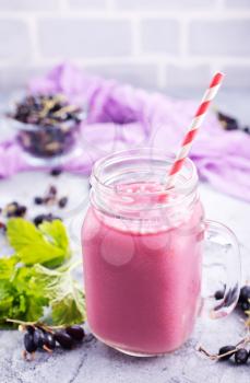 smoothie with yogurt and currant, stock photo