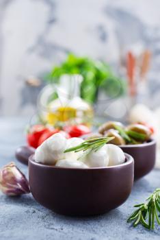 ingredients for caprese salad on a table