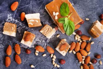 sweet scherbet with almond and cedar nuts