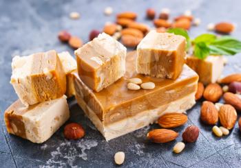 sweet scherbet with almond and cedar nuts