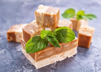 sweet scherbet with almond and cedar nuts