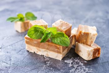 sweet scherbet with almond and cedar nuts