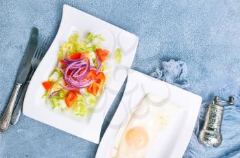 salad with pepper and leaf, fresh salad