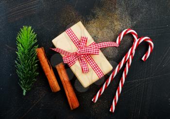 christmas background, christmas decoration on a table, stock photo