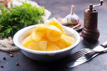 mashed potato in bowl, mashed potato with herb and spice