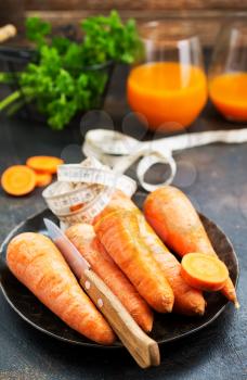carrot juice and fresh carrot, stock photo