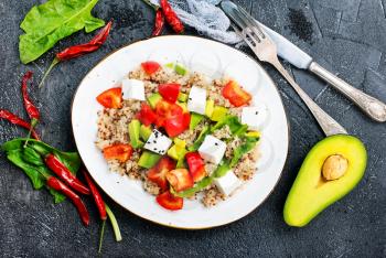 vegetable salad with feta cheese, diet food