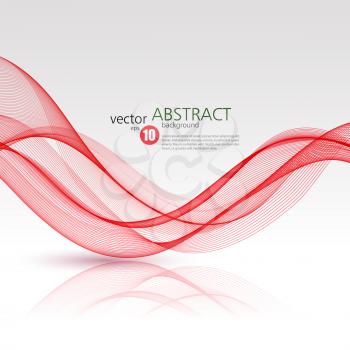 Abstract vector background, red waved lines for brochure, website, flyer design.  illustration eps10