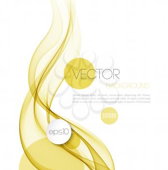 Vector Abstract smoky waves  background. Template brochure design