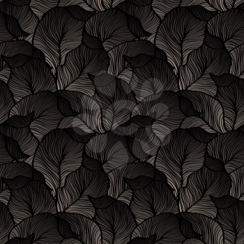 Vector illustration  Abstract vintage seamless damask pattern