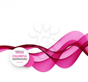 Pink Smooth wave stream line abstract header layout. Vector illustration