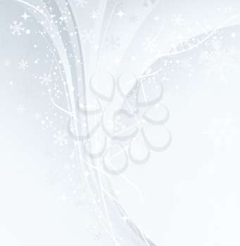 Vector illustration  White Christmas banner with snowflakes