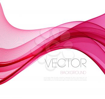 Pink Smooth wave stream line abstract header layout. Vector illustration