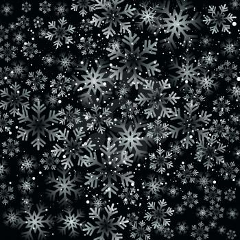 Vector illustration.  Abstract Christmas snowflakes background. eps 10