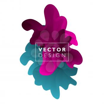 Vector abstract color cloud.  Liquid ink splash. Background for banner, card, poster, web design 