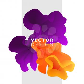 Vector abstract color cloud.  Liquid ink splash. Background for banner, card, poster, web design 