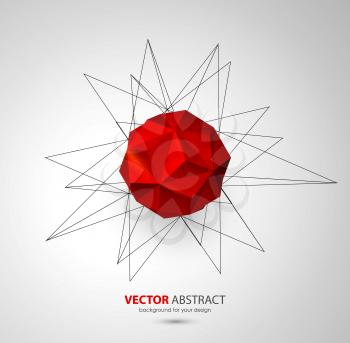 Vector abstract geometric background with triangles design elements