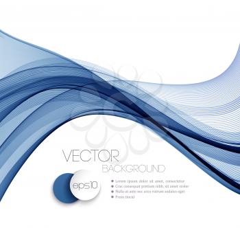  Blue Smooth wave stream line abstract header layout. Vector illustration